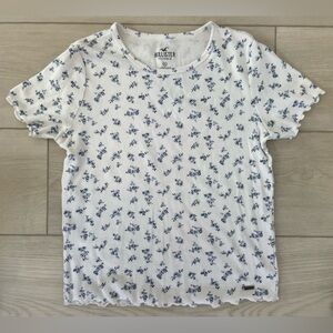 Hollister Cropped Floral Baby Tee